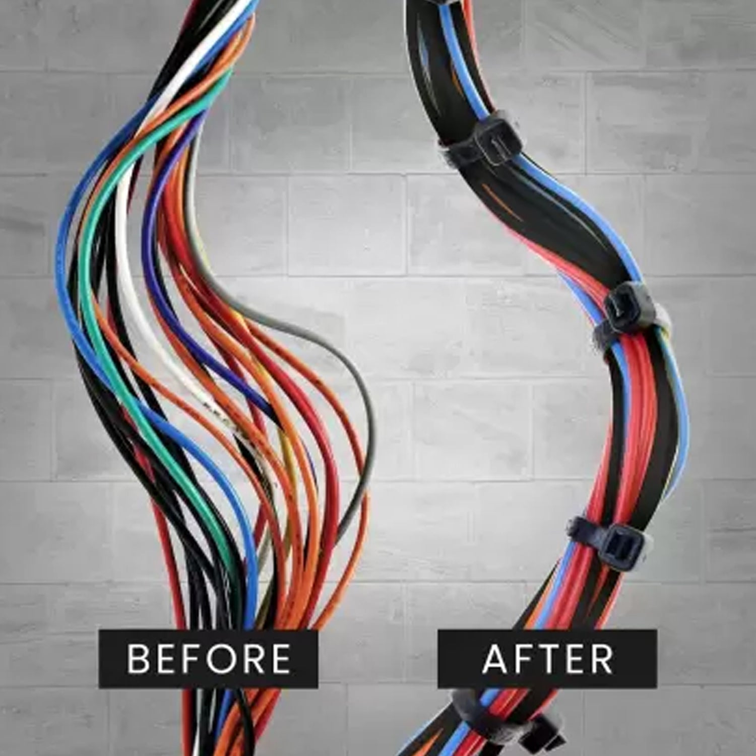 Strong 4-inch nylon cable ties, black, pack of 100 Strong 4-inch nylon cable ties, black, pack of 100